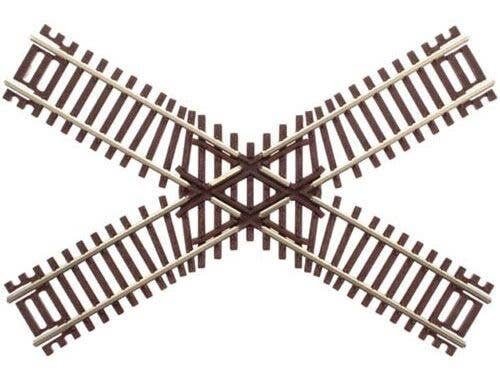 Code 55 Track w/Nickel-Silver Rail & Brown Ties -- 60-Degree Crossing, N, Atlas Model Railroad Co. 2044