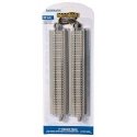 Straight Terminal Rerailer, Nickel Silver Rail, Gray Roadbed, Concrete Ties -- 9′ 22.9cm, HO, Bachmann Industries 44710