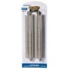 Straight Terminal Rerailer, Nickel Silver Rail, Gray Roadbed, Concrete Ties -- 9′ 22.9cm, HO, Bachmann Industries 44710