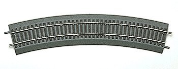 True-Track(R) Code 83 Track & Roadbed System -- 18′ Radius Curve Sections pkg(4), HO, Atlas Model Railroad Co. 460