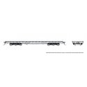 Magor 54′ Department of Defense (DODX) Flatcar - Ready to Run -- United States Navy DODX (silver, black), HO, Rapido Trains In