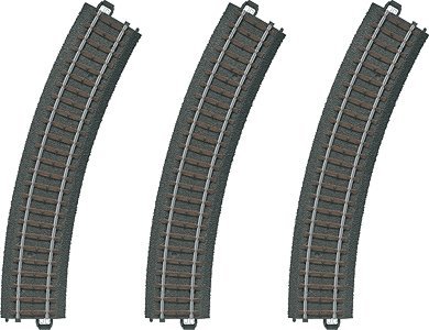 3-Rail C Track - My World -- Curved Sections pkg(3) 14-3/16′ 36cm Radius R1 30 Deg. (12 Sections , HO, Marklin, Inc 20130