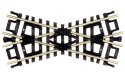 Crossings w/Black Ties -- 30 Degrees, N, Atlas Model Railroad Co. 2566