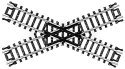Crossings w/Black Ties -- 60 Degrees, N, Atlas Model Railroad Co. 2568