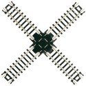 Crossings w/Black Ties -- 90 Degrees, N, Atlas Model Railroad Co. 2569