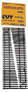 CVT Curvable Switch Tie Strip -- 6 Right, HO, Central Valley 2602