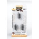Curved Track w/Nickel Silver Rail & Gray Roadbed - E-Z Track(R) -- 19′ Radius Quarter Section, N, Bachmann Industries 44836