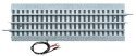 FasTrack(TM) Track w/Roadbed - 3-Rail -- Terminal Section w/Hook-Up Wires 10′ 25.4cm, O, Lionel 612016