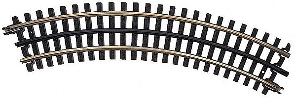 21st Century Track System(TM) Nickel Silver Rail w/Brown Ties - 3-Rail -- O27 Full Curved Section (8 pcs./, O, Atlas O 6043