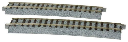 Curved Track - 2 Pieces -- Right 867mm (34-1/8′) 10-Degree, HO, Kato USA Inc 2290