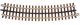 21st Century Track System(TM) Nickel Silver Rail w/Brown Ties - 3-Rail -- O54 Full Curved Section (16pcs./, O, Atlas O 6060
