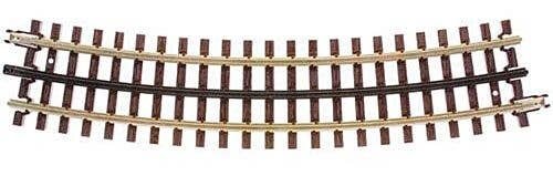 21st Century Track System(TM) Nickel Silver Rail w/Brown Ties - 3-Rail -- O54 Full Curved Section (16pcs./, O, Atlas O 6060