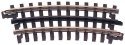 21st Century Track System(TM) Nickel Silver Rail w/Brown Ties - 3-Rail -- 027 Half Curved Section, O, Atlas O 6044