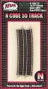 Code 55 Track w/Nickel-Silver Rail & Brown Ties -- 18-3/4′ Radius Half Curve pkg(6), N, Atlas Model Railroad Co. 2025