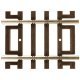 Code 83 Snap Track - Straight Sections -- 1-1/2′ 3.8cm pkg(4), HO, Atlas Model Railroad Co. 523