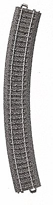 3-Rail C Track -- R3 Curved, 20-1/4′ 51.5cm Radius, 30 Degrees, HO, Marklin, Inc 24330