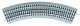FasTrack(TM) Track w/Roadbed - 3-Rail -- O-36 Curve, O, Lionel 612015