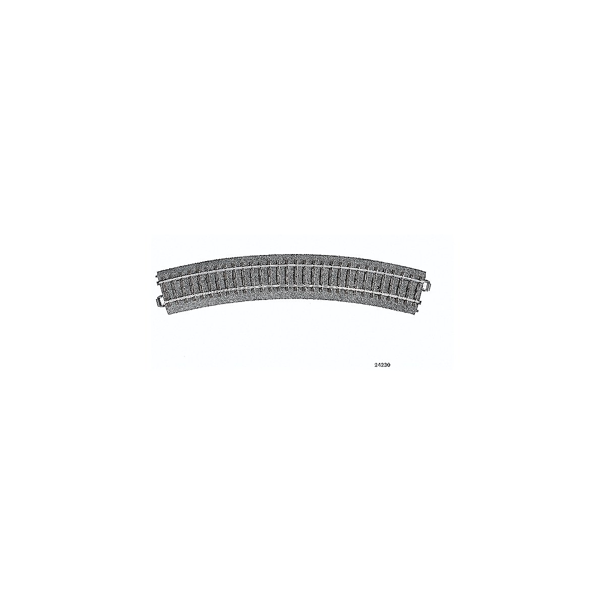 3-Rail R2 Curve C-Track -- 17-1/4′ 43.8cm Radius, 30-Degree, HO, Marklin, Inc 24230