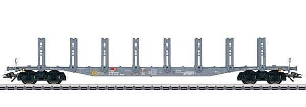 Type Snps 719 Stake Car - 3-Rail - Ready to Run -- SBB Cargo (Era VI 2019, gray), HO, Marklin, Inc 47710