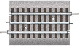 FasTrack(TM) Track w/Roadbed - 3-Rail -- Straight Track 4-1/2′ 11.4cm, O, Lionel 612025