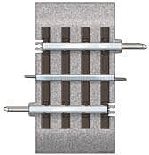 FasTrack(TM) Track w/Roadbed - 3-Rail -- Straight Track - 1-3/4′ 4.5cm, O, Lionel 612026