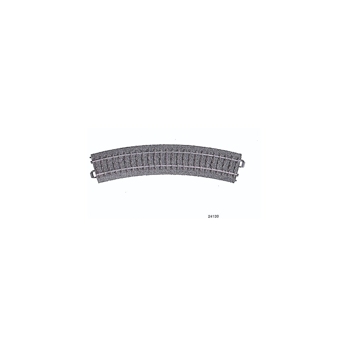 3-Rail C Track -- R1 Curve 14-3/16′ 36cm Radius, 30-Degree, HO, Marklin, Inc 24130