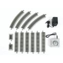 E-Z Track(R) Reversing System - Nickel Silver w/Gray Roadbed -- Power Pack, Auto-Reversing T, HO, Bachmann Industries 44547