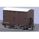 4-Wheel Wood Boxcar - Ready to Run -- Painted, Unlettered (brown, white), HOn30, Peco GR221U