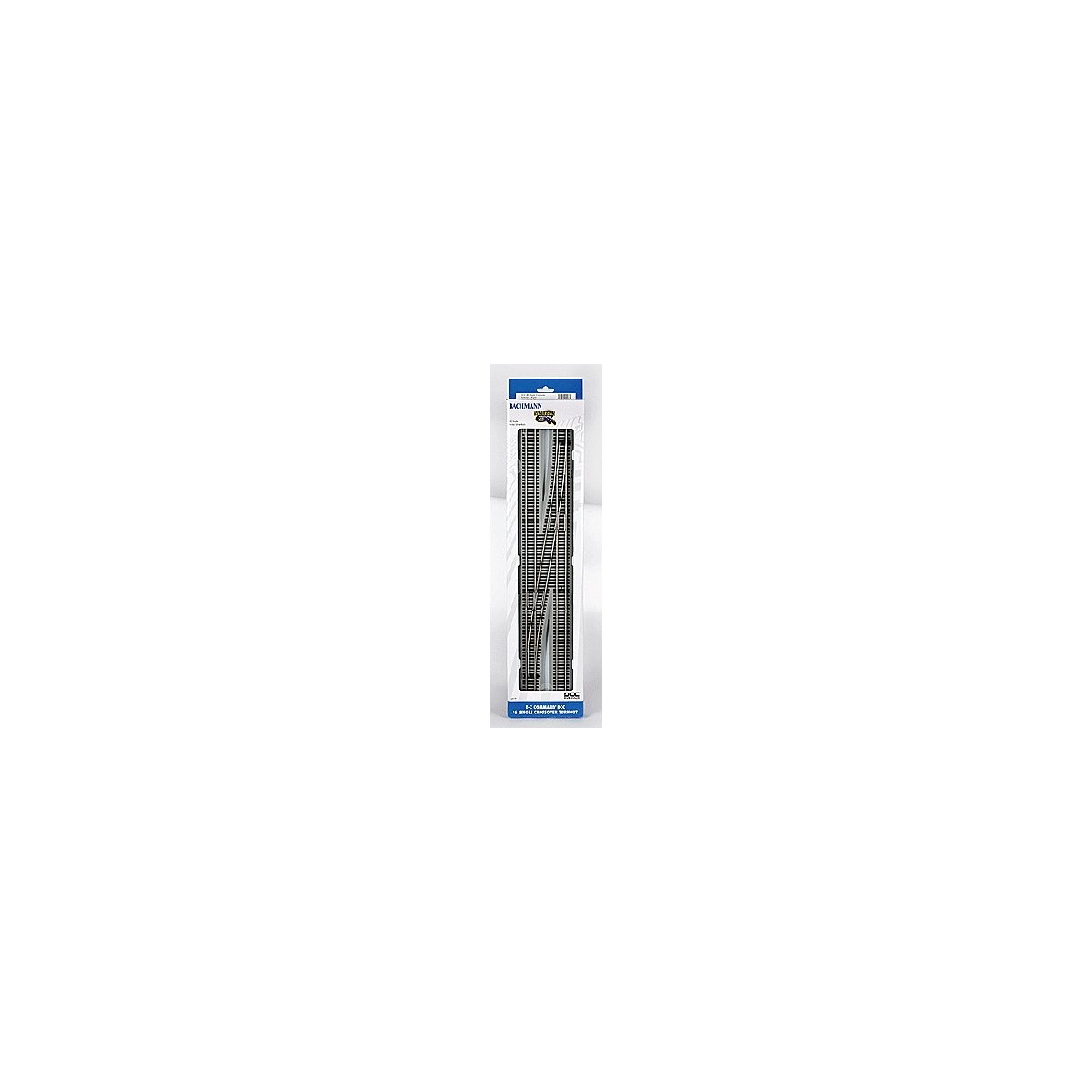 Decoder-Equipped Nickel-Silver Turnout - E-Z Track(R) -- Single-Crossover 6 Right Hand, HO, Bachmann Industries 44138