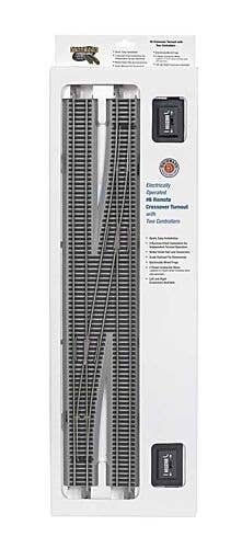 E-Z Track(R) w/Nickel Silver Rail & Gray Roadbed -- 6 Right Hand Remote Crossover Turnout, HO, Bachmann Industries 44576