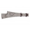 Code 75 Staggered 3-Way Turnout w/Electrofrog, HO, Peco SLE199