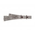 Streamline Code 55 -- Asymmetric 3-Way Turnout, N, Peco SLE399F