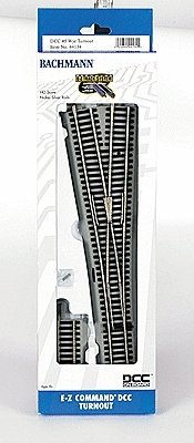 Decoder-Equipped Nickel Silver E-Z Track(R) Turnout -- 5 Wye, HO, Bachmann Industries 44134