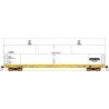 Sky Box Aerospace Flatcar with Cover - Ready to Run -- NASA NLAX (yellow, white Cover), N, Intermountain Railway Company 6700004
