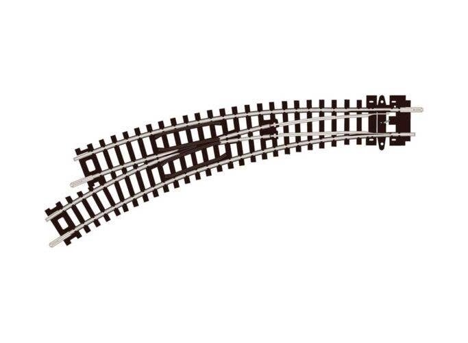 Code 80 Curved Turnout - Setrack -- Left Hand, N, Peco ST45