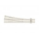 Streamline Code 75 OO/HO Medium Radius Turnout w/Concrete Ties -- Right Hand, HO, Peco SLE1095