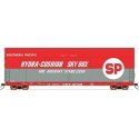 Sky Box Aerospace Flatcar with Cover - Ready to Run -- Southern Pacific (red, gray, white), N, Intermountain Railway Company 670