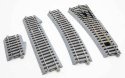 4 Manual Turnout - Unitrack -- Left Hand - 21-5/8′ 550mm 19 Degree Diverging Route, HO, Kato USA Inc 2852