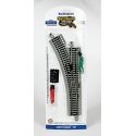 Remote-Control Turnout, Nickel Silver Rail with Gray Roadbed - E-Z Track(R) -- Left Hand, HO, Bachmann Industries 44561