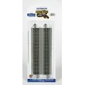 Straight Track w/Nickel Silver Rail & Gray Roadbed - E-Z Track(R) -- 9′ Straight Terminal w/, HO, Bachmann Industries 44597