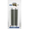 Straight Track w/Nickel Silver Rail & Gray Roadbed - E-Z Track(R) -- 9′ Straight Terminal w/, HO, Bachmann Industries 44597