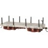 18′ Wood Flatcar - Spectrum(R) -- Data Only (gray) pkg(2), On30, Bachmann Industries 26513