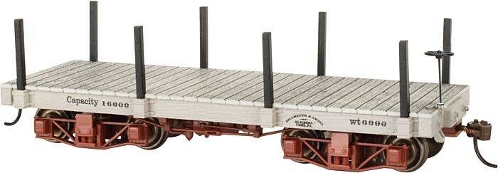 18′ Wood Flatcar - Spectrum(R) -- Data Only (gray) pkg(2), On30, Bachmann Industries 26513