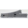 Manual Turnout - Unitrack -- Left-Hand, 9-3/4` 245mm Long, 19-1/4` 490mm Radius, HO, Kato USA Inc 2840