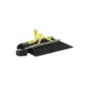 Track Bumper with Flashing LED - Steel Alloy Rail, Black Roadbed E-Z Track(R, HO, Bachmann Industries 44476