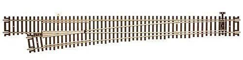 Code 83 Custom-Line(R) Mark IV Turnout w/Nickel-Silver Rail & Brown Ties -- 8 Left Hand, HO, Atlas Model Railroad Co. 565