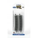 Curved Track w/ Nickel Silver Rail & Gray Roadbed - E-Z Track(R) -- 33-1/4′ Radius 12-Degree, HO, Bachmann Industries 44509