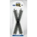 Crossing w/Nickel Silver Rail & Gray Roadbed - E-Z Track(R) -- 30 Degree, HO, Bachmann Industries 44540