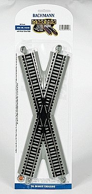 Crossing w/Nickel Silver Rail & Gray Roadbed - E-Z Track(R) -- 30 Degree, HO, Bachmann Industries 44540