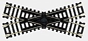 Snap Track Crossing -- 30 Degrees, Nickel-Silver Rail, Black Ties, HO, Atlas Model Railroad Co. 839